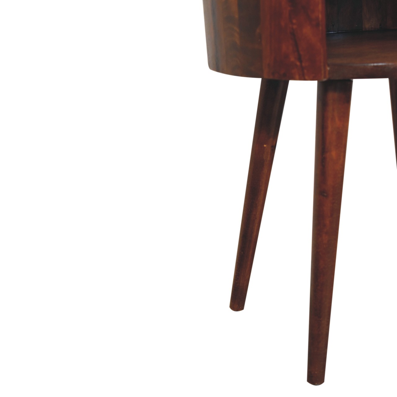 IN3781-6.jpg Chestnut Round Open Slot Bedside - Image 6