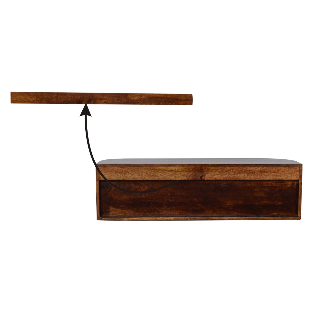IN3785-10.jpg Chunky Chestnut Wall Mounted Console - Image 10