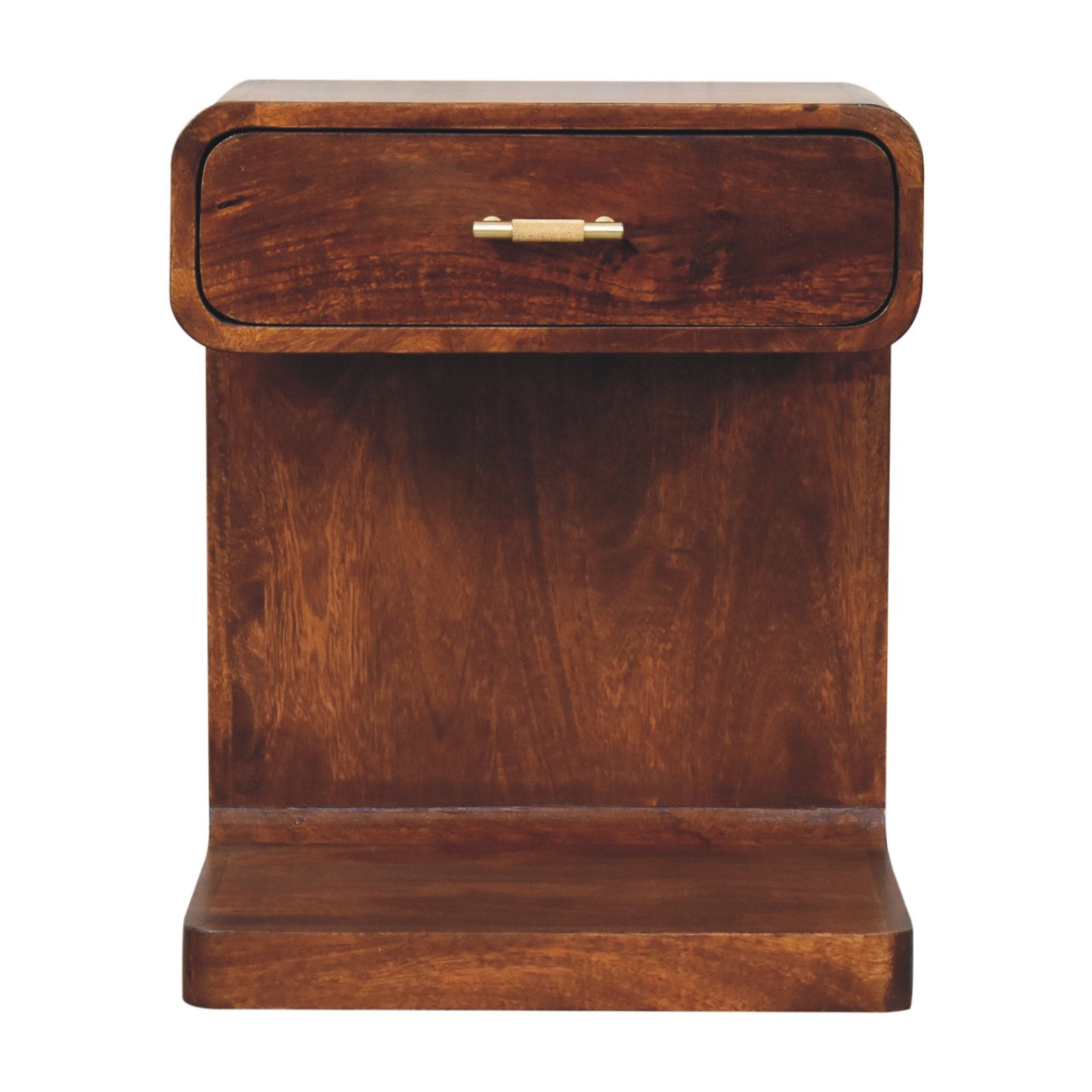 IN3787-1-1.jpg Chestnut T-Bar Rounded Bedside - Image 1