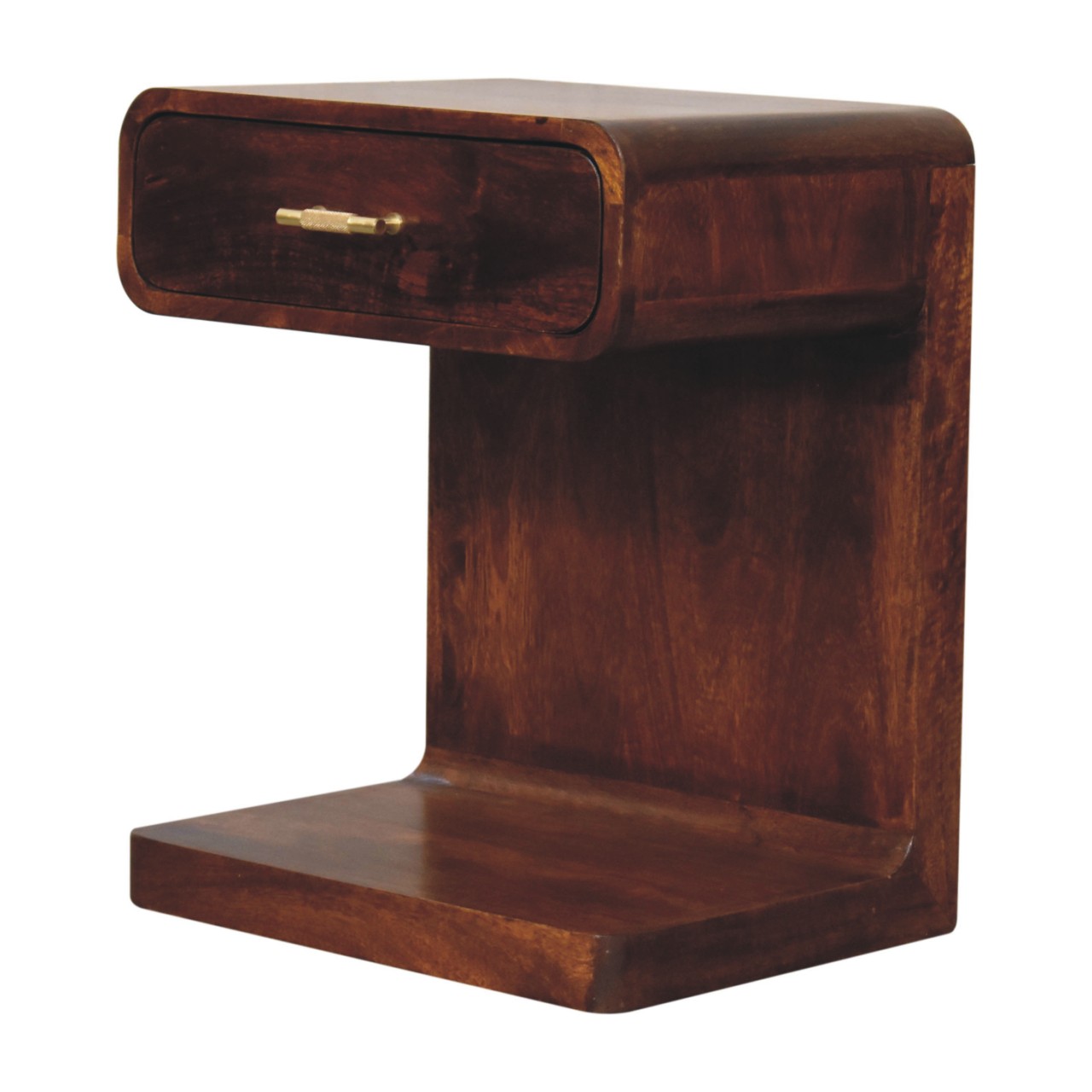 IN3787-3.jpg Chestnut T-Bar Rounded Bedside - Image 3