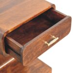 Chestnut T-Bar Rounded Bedside - Image 6