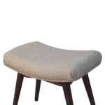 Honey Caramel Boucle Cream Curved Bench - Image 5