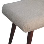 Honey Caramel Boucle Cream Curved Bench - Image 6