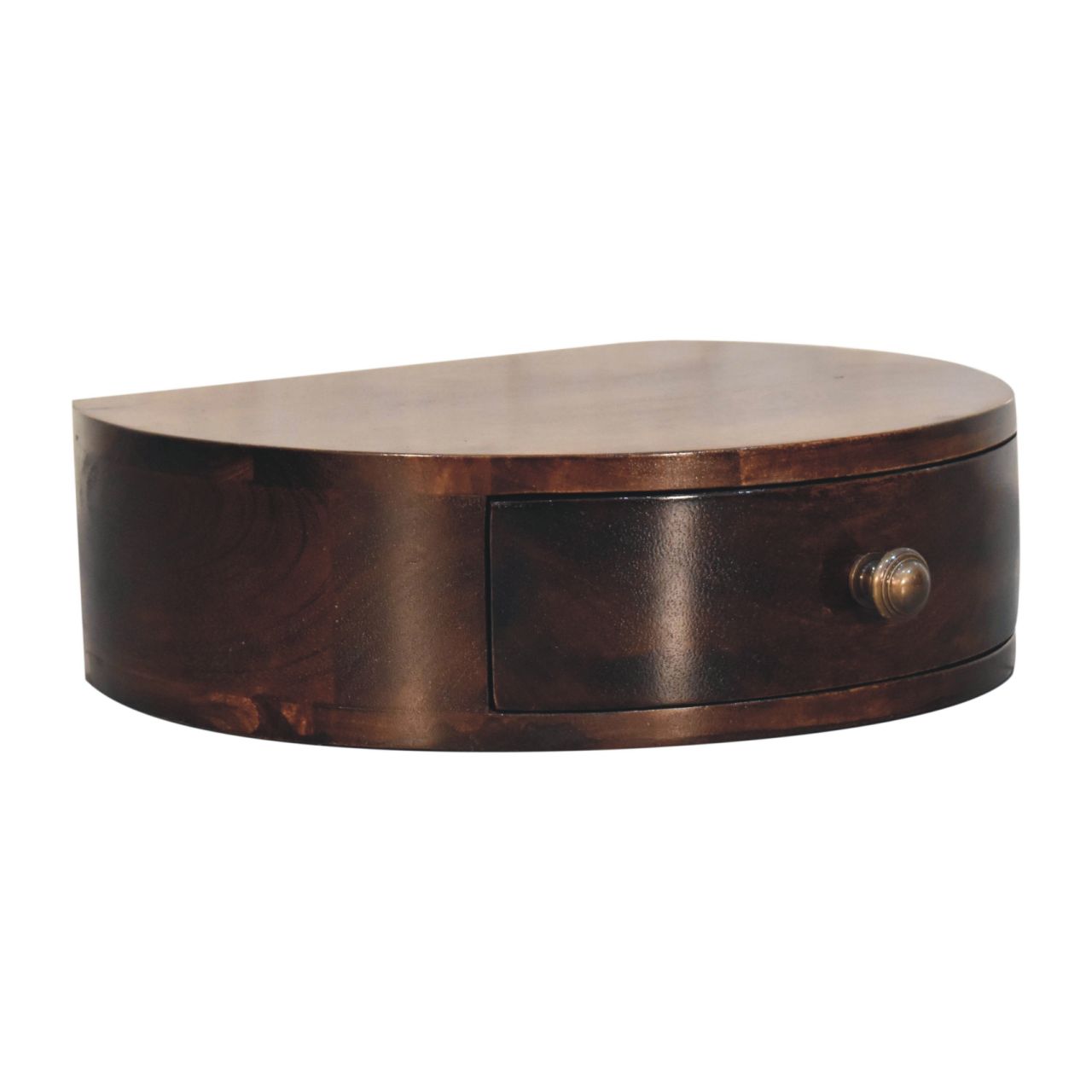IN3814-2.jpg California Walnut Wall Mounted Rounded Bedside - Image 2