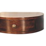 California Walnut Wall Mounted Rounded Bedside - Image 4