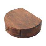 California Walnut Wall Mounted Rounded Bedside - Image 5