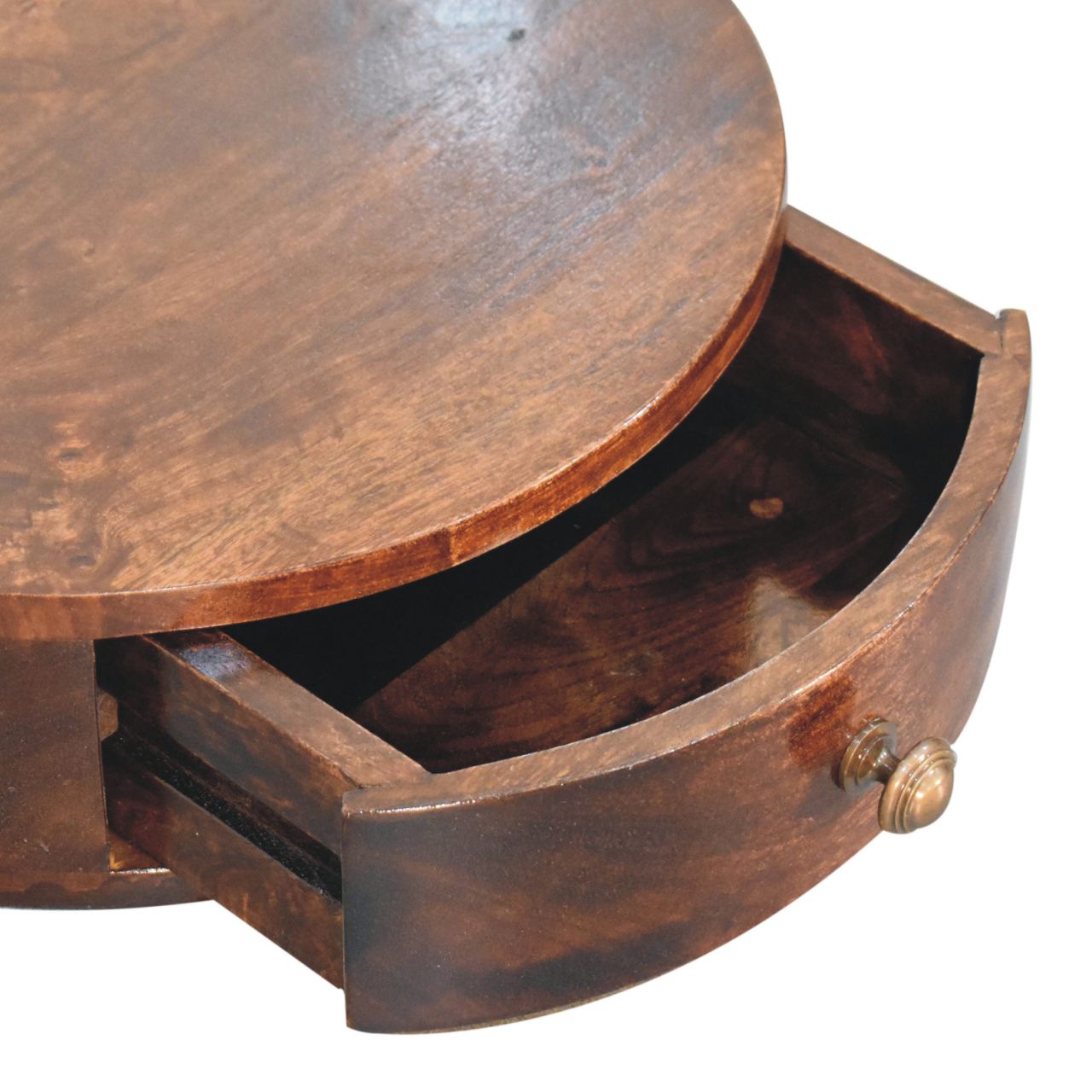 IN3814-6.jpg California Walnut Wall Mounted Rounded Bedside - Image 6