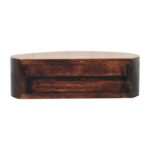 California Walnut Wall Mounted Rounded Bedside - Image 8