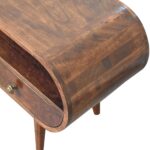 California Walnut Circular TV Stand - Image 5
