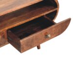 California Walnut Circular TV Stand - Image 6