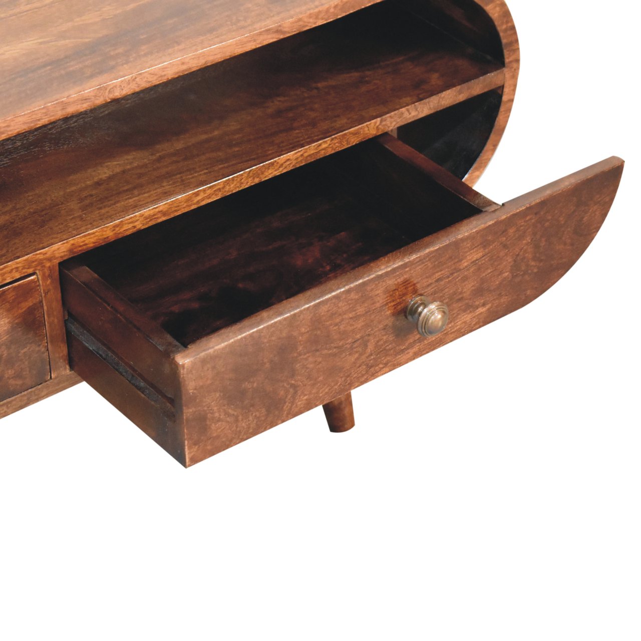 IN3836-6-1.jpg California Walnut Circular TV Stand - Image 6