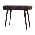 California Walnut Dressing Table with Foldable Mirror - Image 3