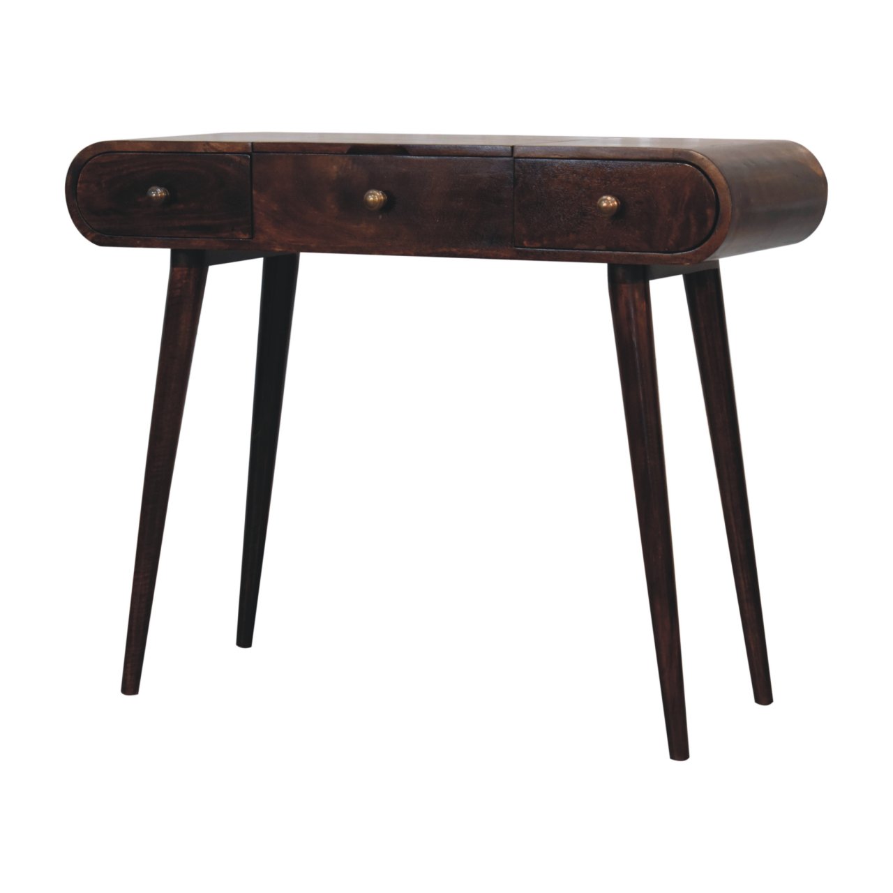 IN3839-3-1.jpg California Walnut Dressing Table with Foldable Mirror - Image 3