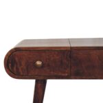 California Walnut Dressing Table with Foldable Mirror - Image 4