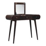 California Walnut Dressing Table with Foldable Mirror - Image 6