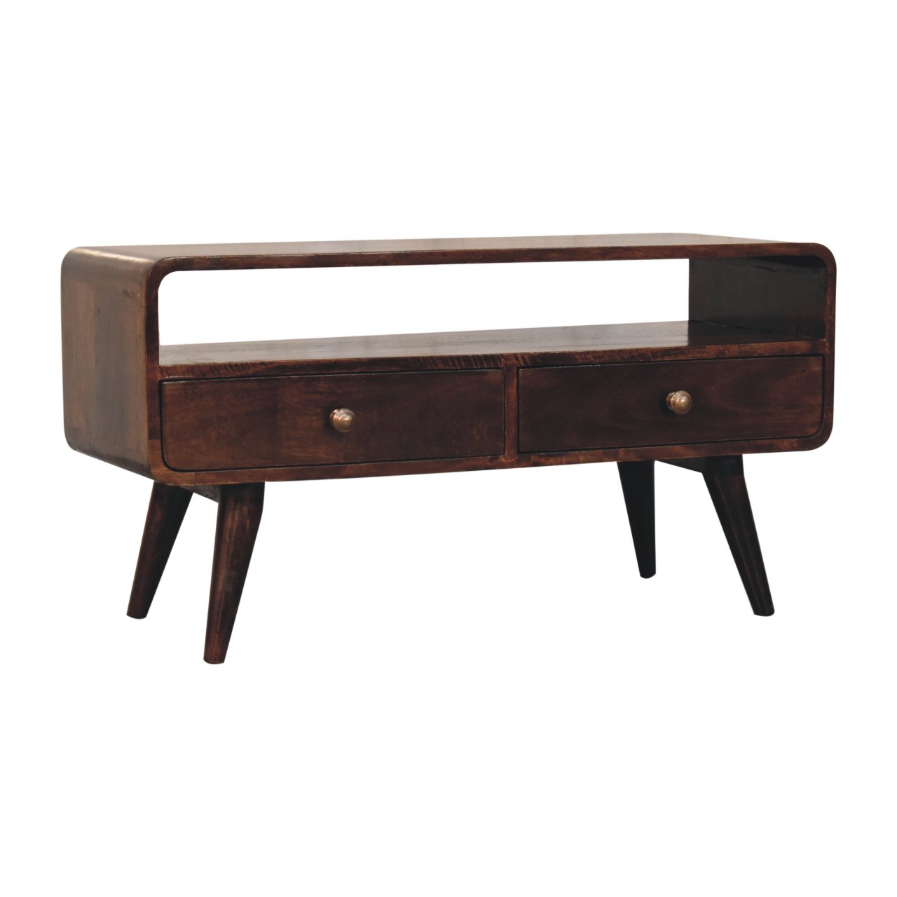 IN3857-3.jpg Curved California Walnut Media Unit - Image 3