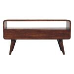 Curved California Walnut Media Unit - Image 9