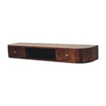Lunar 2 Drawer Wall Mounted Chestnut Console - Image 2