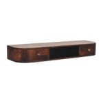 Lunar 2 Drawer Wall Mounted Chestnut Console - Image 3