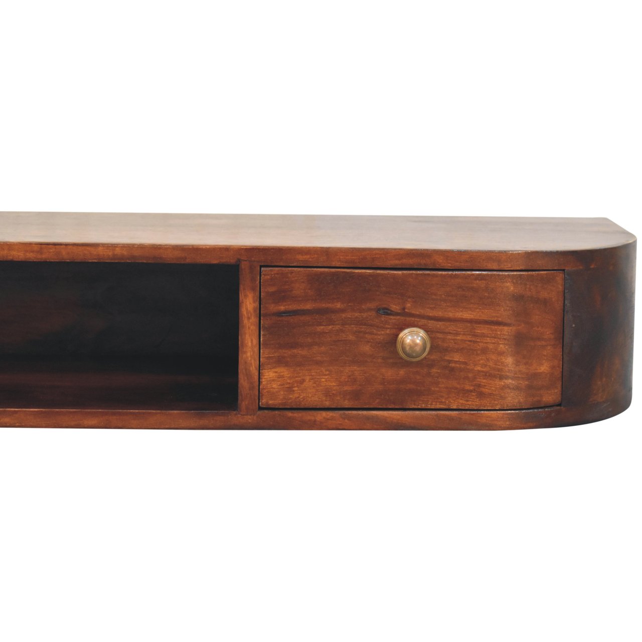 IN3860-4.jpg Lunar 2 Drawer Wall Mounted Chestnut Console - Image 4