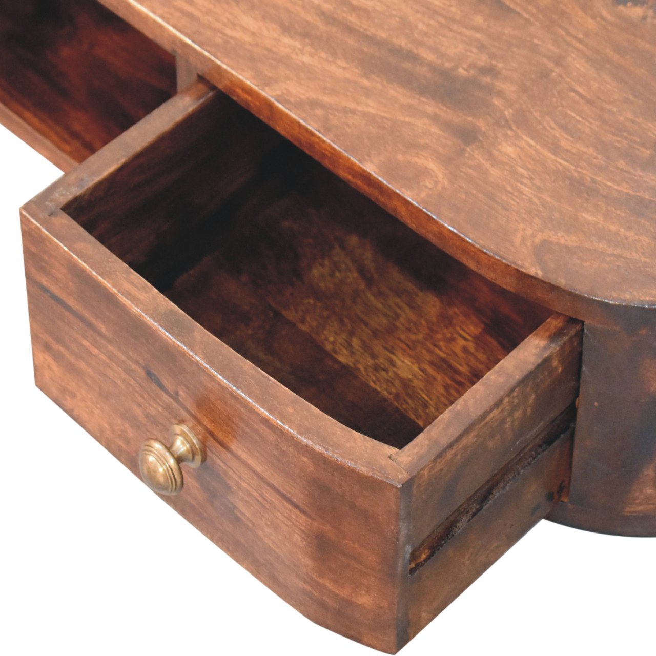 IN3860-6.jpg Lunar 2 Drawer Wall Mounted Chestnut Console - Image 6