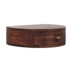Honey Caramel Wall Mounted Rounded Bedside - Image 3