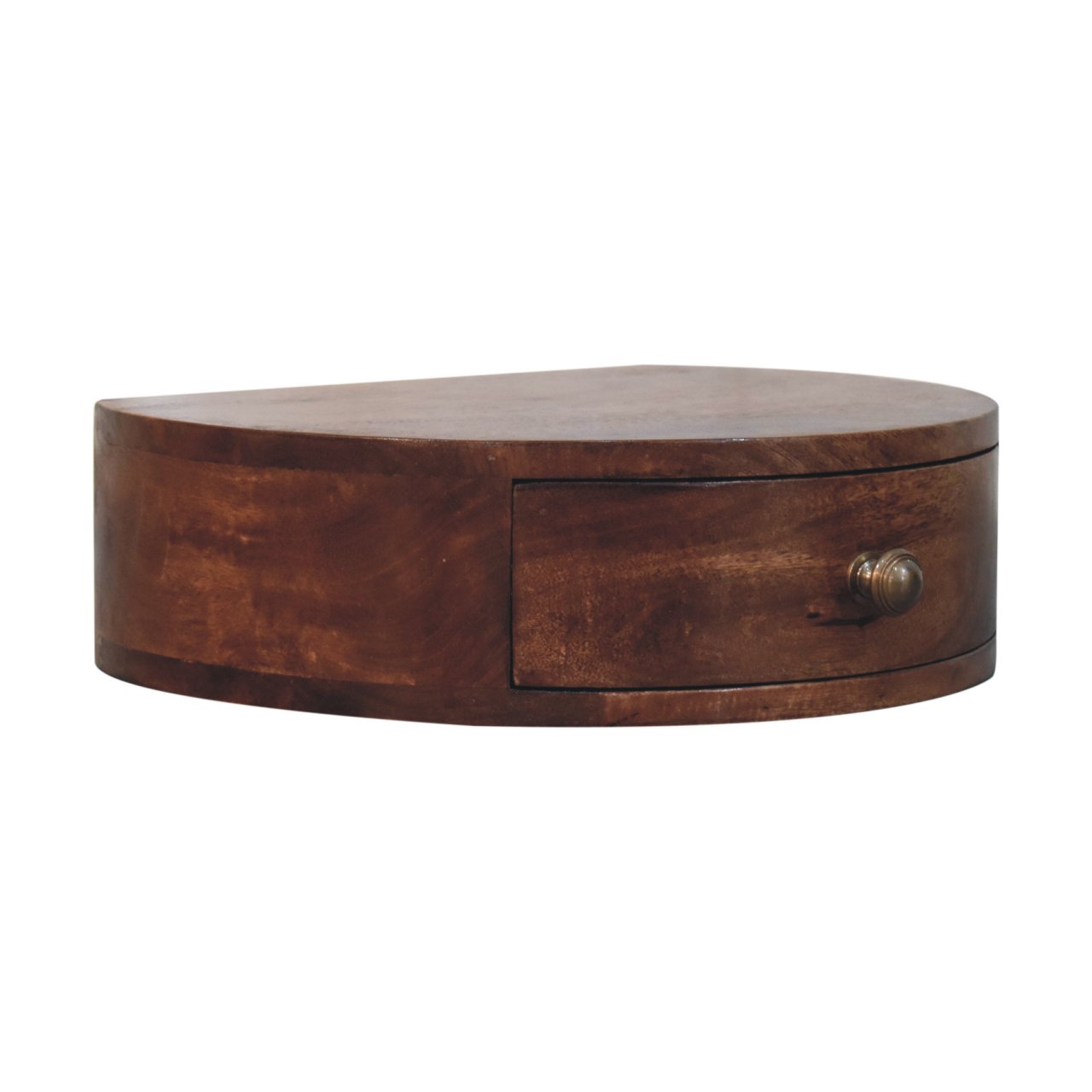 IN3883-3.jpg Honey Caramel Wall Mounted Rounded Bedside - Image 3