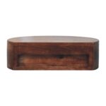 Honey Caramel Wall Mounted Rounded Bedside - Image 8