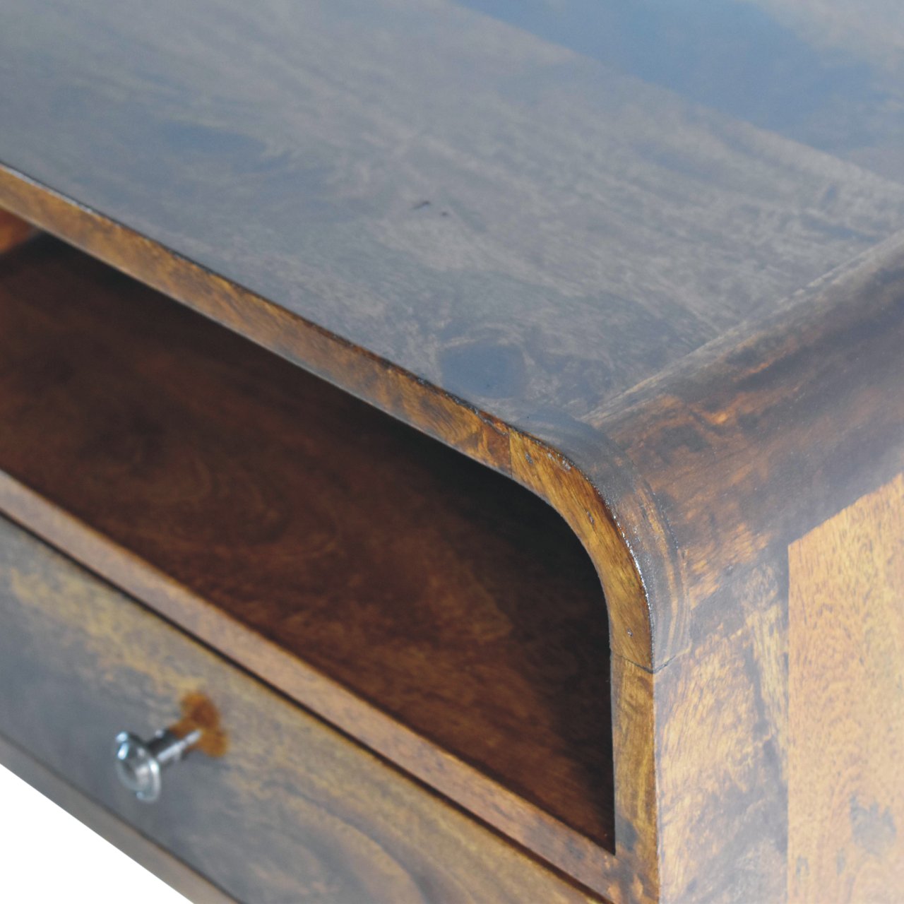 IN3899-5.jpg Large Chestnut Curve Upper Slot Floating Bedside - Image 5