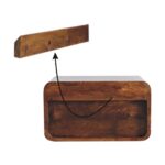 Large Chestnut Curve Upper Slot Floating Bedside - Image 9