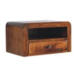 Chunky Chestnut 1 Drawer Wall Mounted Nightstand - Image 3