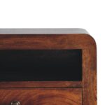 Chunky Chestnut 1 Drawer Wall Mounted Nightstand - Image 4