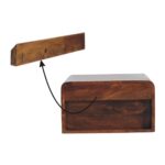 Chunky Chestnut 1 Drawer Wall Mounted Nightstand - Image 9