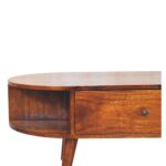 Chestnut Oval Coffee Table with 1 Drawer - Image 4