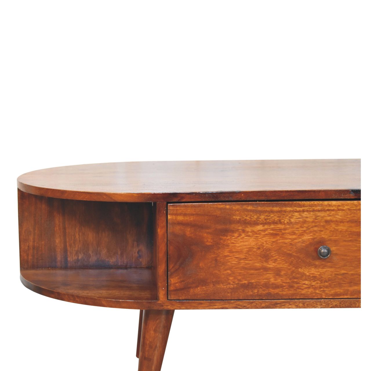 IN3929-4.jpg Chestnut Oval Coffee Table with 1 Drawer - Image 4