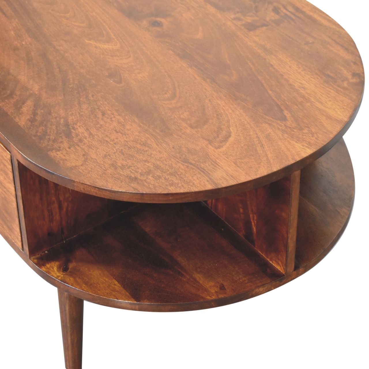 IN3929-5.jpg Chestnut Oval Coffee Table with 1 Drawer - Image 5