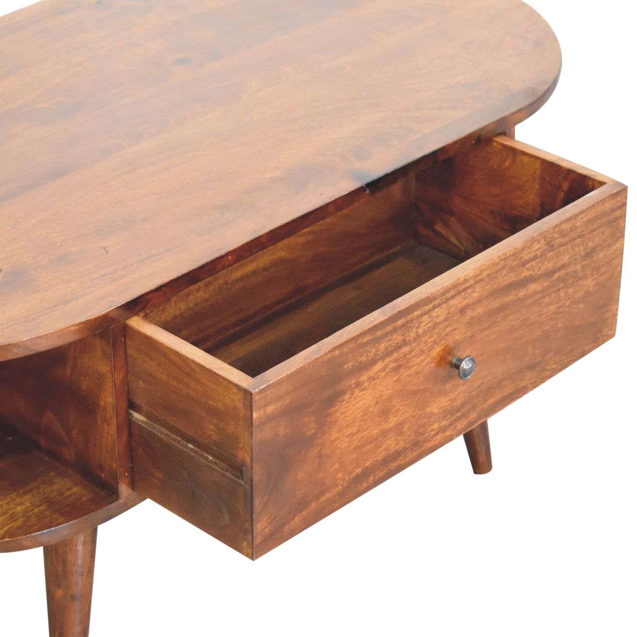 IN3929-7.jpg Chestnut Oval Coffee Table with 1 Drawer - Image 7