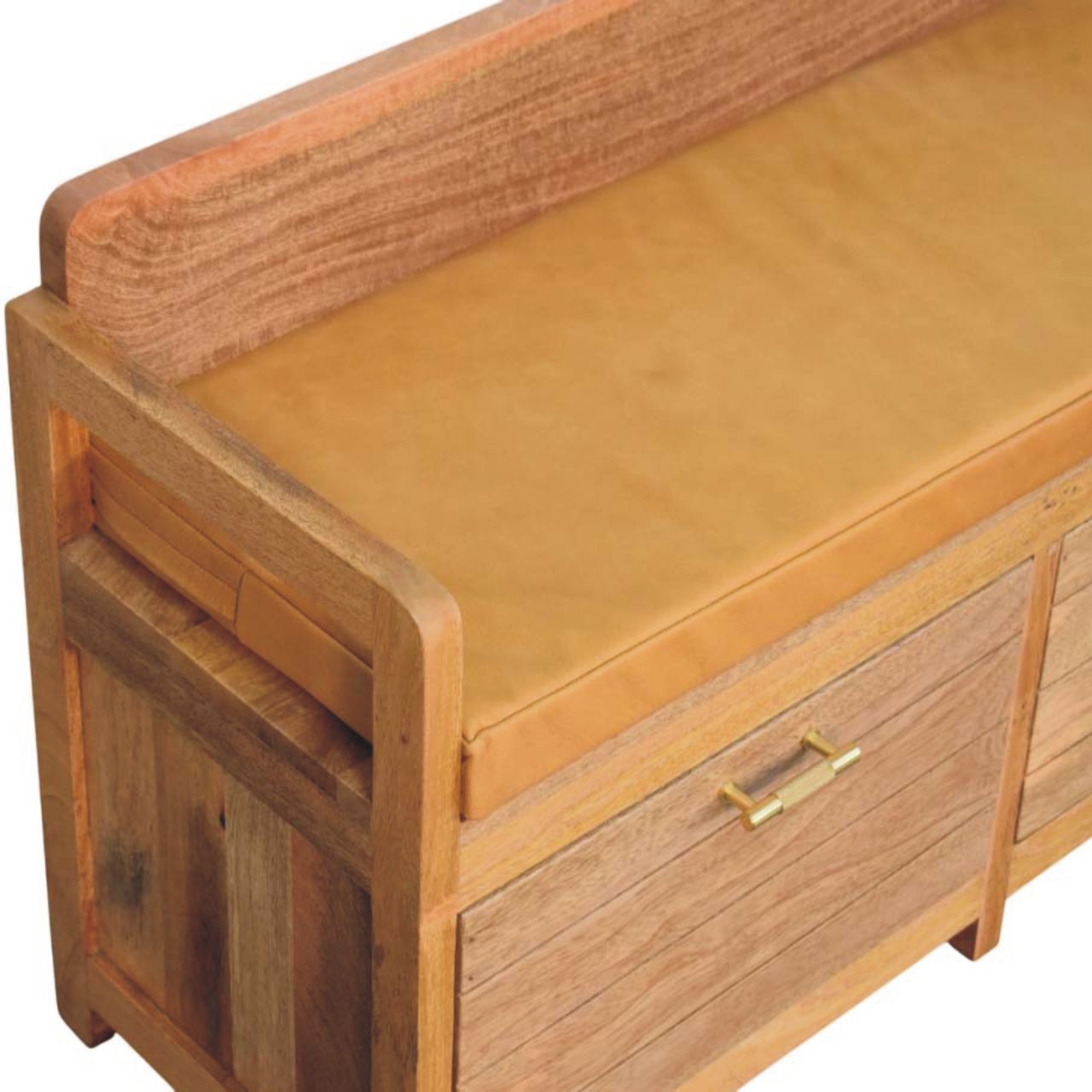 IN3971-5.jpg Oxford Oak-ish 2 Drawer Storage Bench - Image 5