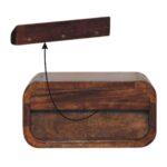 Avora Mini Wall-Mounted Chestnut 1 Drawer Nightstand - Image 9