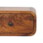 Avora Mini Wall-Mounted Chestnut 1 Drawer Nightstand - Image 3