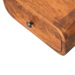Avora Mini Wall-Mounted Chestnut 1 Drawer Nightstand - Image 5