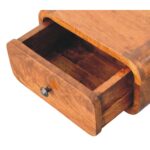 Avora Mini Wall-Mounted Chestnut 1 Drawer Nightstand - Image 6