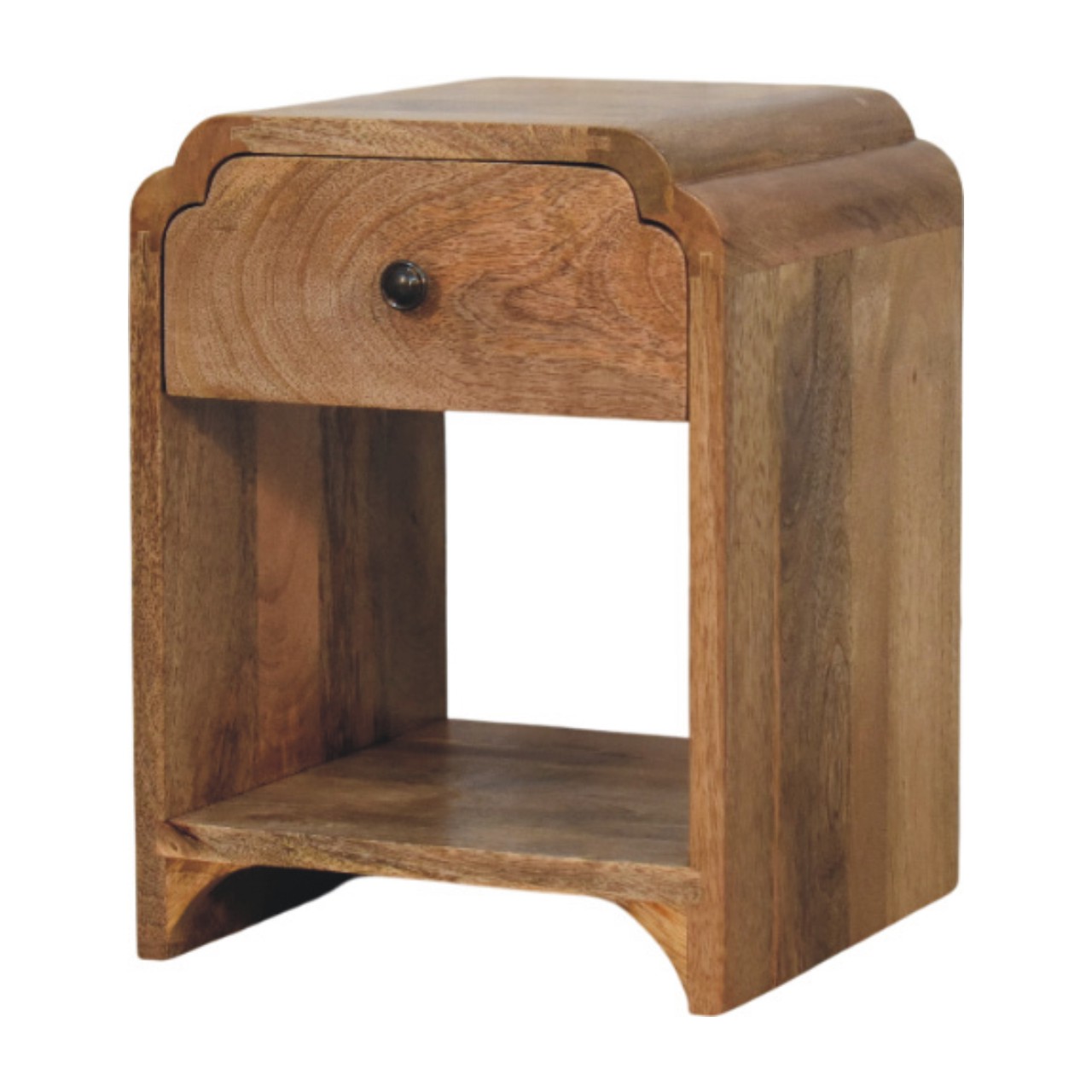 IN3984-2-1.jpg Newton Mini Oak-ish Nightstand with a drawer and open shelf - Image 1