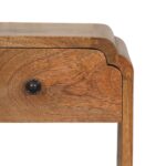 Newton Mini Oak-ish Nightstand with a drawer and open shelf - Image 3