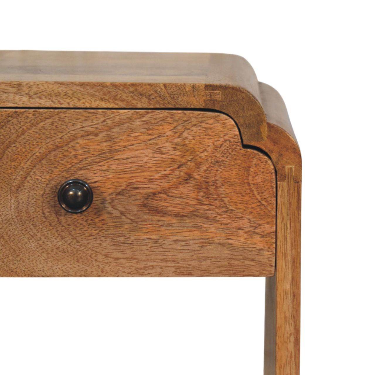 IN3984-4.jpg Newton Mini Oak-ish Nightstand with a drawer and open shelf - Image 3