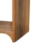 Newton Mini Oak-ish Nightstand with a drawer and open shelf - Image 6