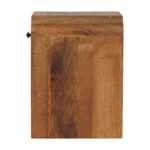 Newton Mini Oak-ish Nightstand with a drawer and open shelf - Image 7