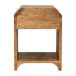 Newton Mini Oak-ish Nightstand with a drawer and open shelf - Image 8