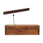 Lunar 2 Drawer Chestnut Wall Mounted Media Unit - Image 9