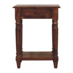 Turned legs Chestnut 1 Drawer Side Table - Image 8